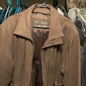 Woman’s suede leather coat